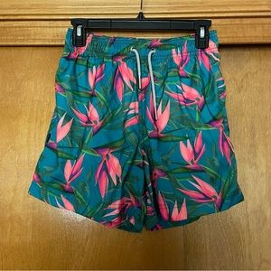 Seahorse Swimwear Floral Tropical Swim Trunks Size Medium Vacation Beach